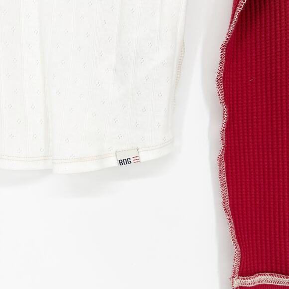 Urban Outfitters BDG Viv Spliced Notch Neck Tee S - Picture 5 of 8